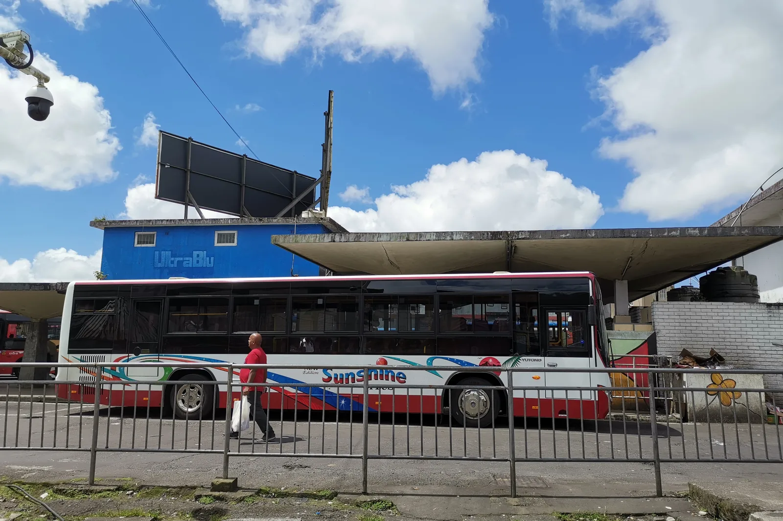 Autobus Sunshine à la gare routière de Curepipe, Maurice